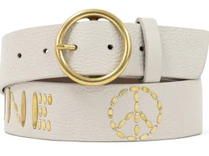 Calleen Cordero Imagine Peace Circle Buckle 1.75" Belt | 1.75" Belt