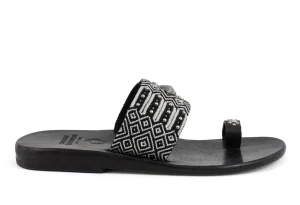 Calleen Cordero Papi Blk-Wht Woven Sandal | Sandals