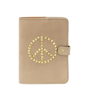 Calleen Cordero Peace Notebook 4 1/2" W X 6 H " | Leather Notebooks | Leather Notebooks