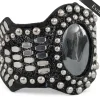 Calleen Cordero Reina Semi-precious Hematite Stone Bracelet | Sculpted Bracelets