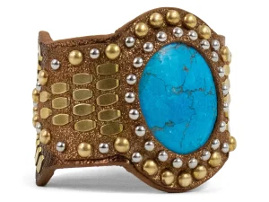 Calleen Cordero Reina Semi-precious Turquoise Stone Bracelet | Sculpted Bracelets