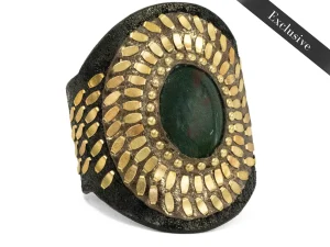 Calleen Cordero Rocal Semi-precious Bloodstone Cuff | Sculpted Bracelets