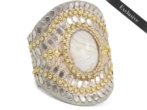Calleen Cordero Rocal Semi-precious Crazy Lace Stone Cuff | Sculpted Bracelets
