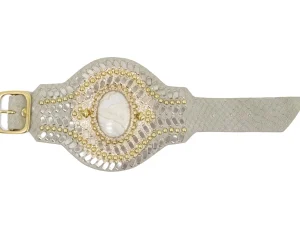 Calleen Cordero Rocal Semi-precious Crazy Lace Stone Cuff | Sculpted Bracelets