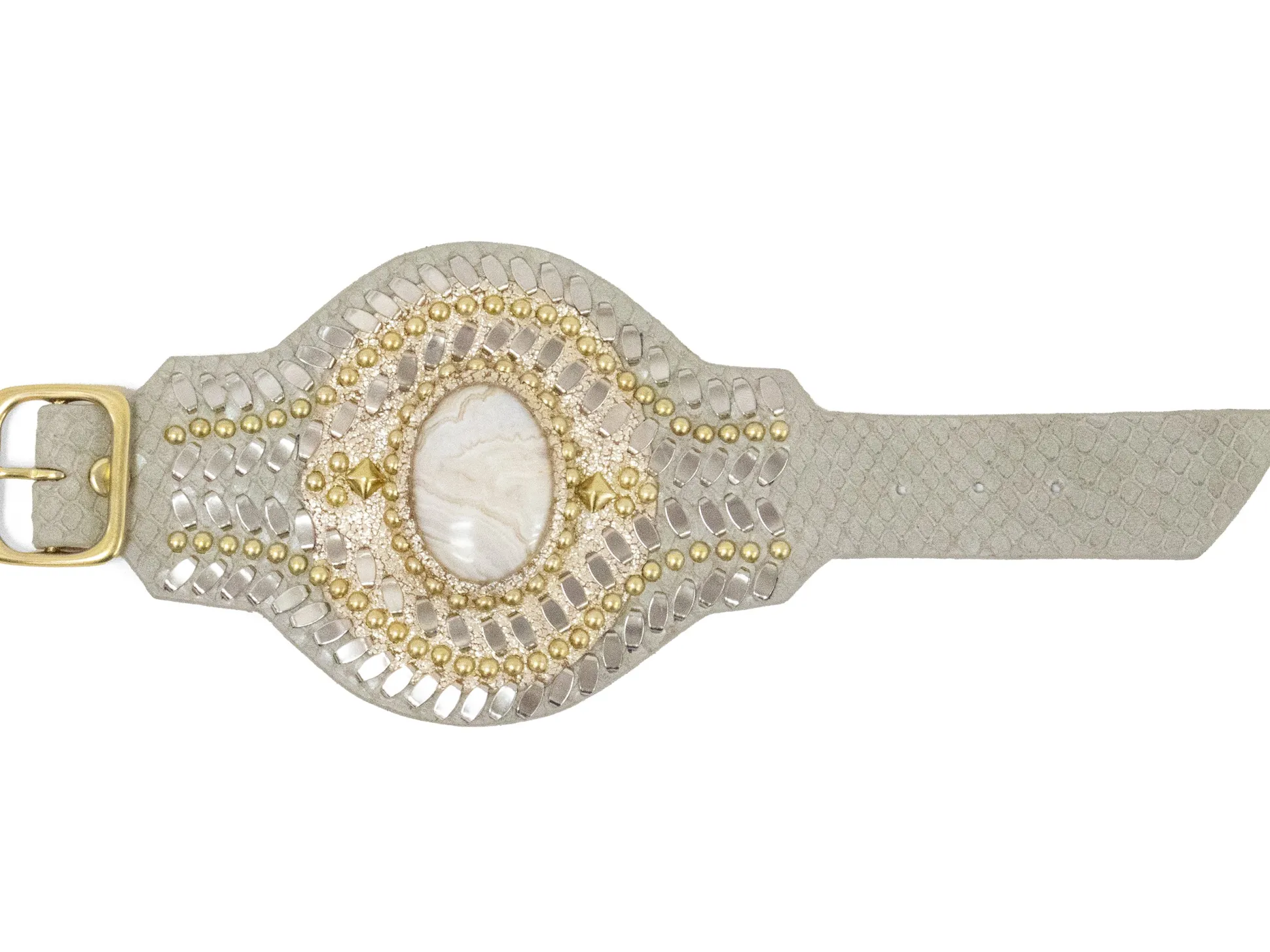 rocal_semiprecious_crazy__1.webp Calleen Cordero Rocal Semi-precious Crazy Lace Stone Cuff | Sculpted Bracelets