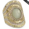 Calleen Cordero Rocal Semi-precious Jade Stone Cuff | Sculpted Bracelets