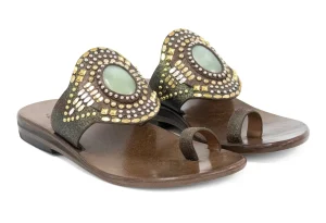 Calleen Cordero Rocal Semi-precious Jade Stone Sandal | Sandals