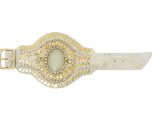 Calleen Cordero Rocal Semi-precious Jade Stone Cuff | Sculpted Bracelets