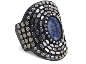 Calleen Cordero Rocal Semi-precious Lolite Stone Cuff | Sculpted Bracelets