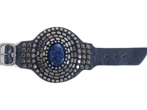 Calleen Cordero Rocal Semi-precious Lolite Stone Cuff | Sculpted Bracelets