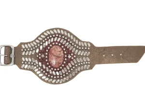 Calleen Cordero Rocal Semi-precious Red Obsidian Stone Cuff | Sculpted Bracelets