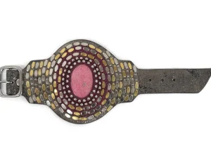 Calleen Cordero Rocal Semi-precious Rhodonite Stone Cuff | Sculpted Bracelets