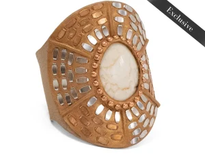 Calleen Cordero Rocal Semi-precious Riverstone Cuff | Sculpted Bracelets