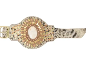 Calleen Cordero Rocal Semi-precious Riverstone Cuff | Sculpted Bracelets