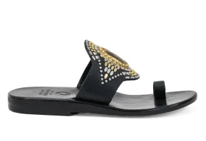 Calleen Cordero Rocal Semi-precious Tigers Eye Stone Sandal | Sandals