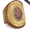 Calleen Cordero Rocal Semi-precious Unikite Stone Cuff | Sculpted Bracelets