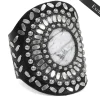 Calleen Cordero Rocal Semi-precious White Howlite Stone Cuff | Sculpted Bracelets