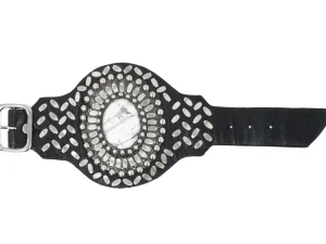 Calleen Cordero Rocal Semi-precious White Howlite Stone Cuff | Sculpted Bracelets