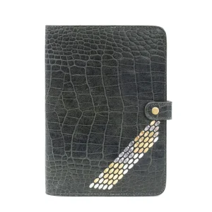 Calleen Cordero Snake Notebook 5 1/2" W X 7 1/2" H | Leather Notebooks | Leather Notebooks