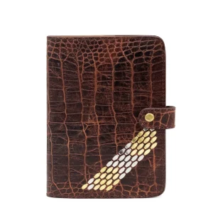 Calleen Cordero Snake Notebook 4 1/2" W X 6 H " | Leather Notebooks | Leather Notebooks