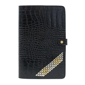 Calleen Cordero Snake Notebook 6" W X 9" H | Leather Notebooks | Leather Notebooks