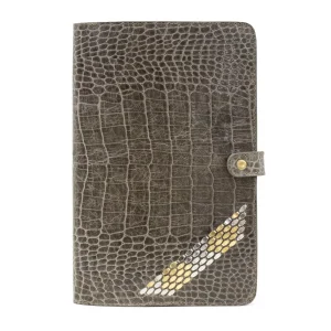 Calleen Cordero Snake Notebook 6" W X 9" H | Leather Notebooks | Leather Notebooks